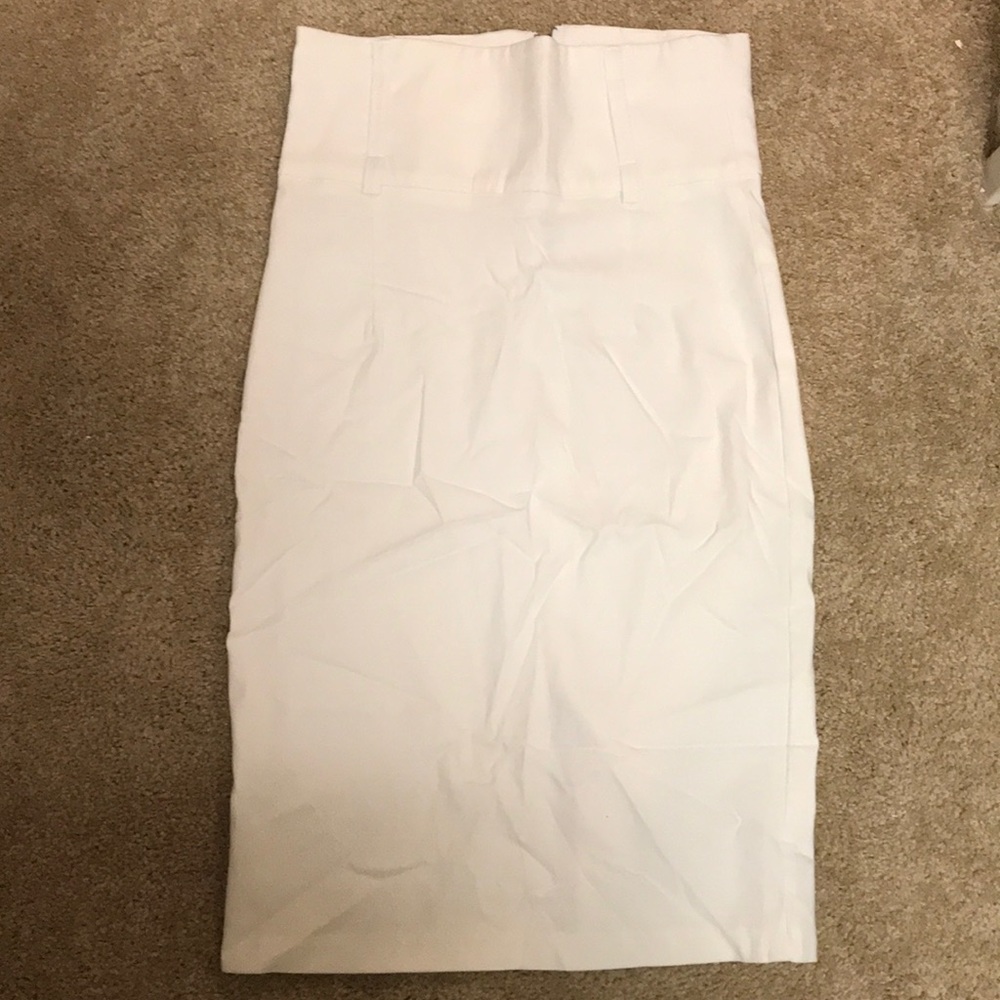 White High Waisted Skirt